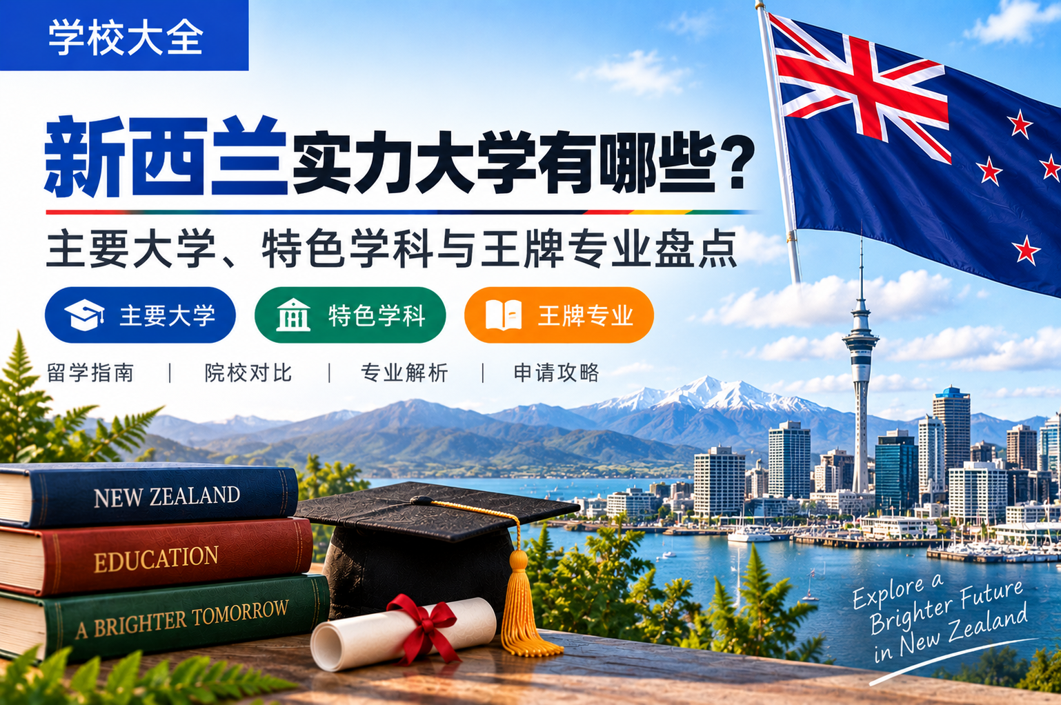 新西兰实力大学有哪些？主要大学、特色学科与王牌专业盘点