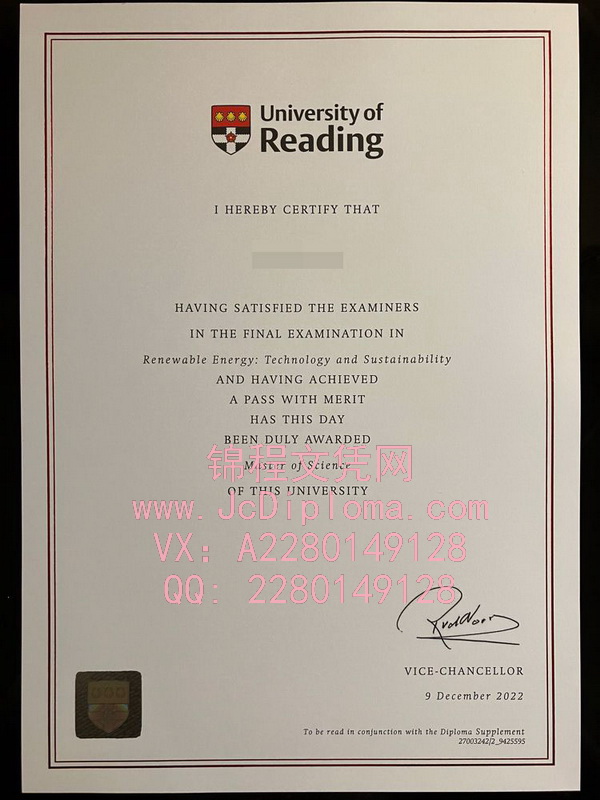雷丁大学硕士文凭样本|购买雷丁大学毕业证|雷丁大学文凭定制