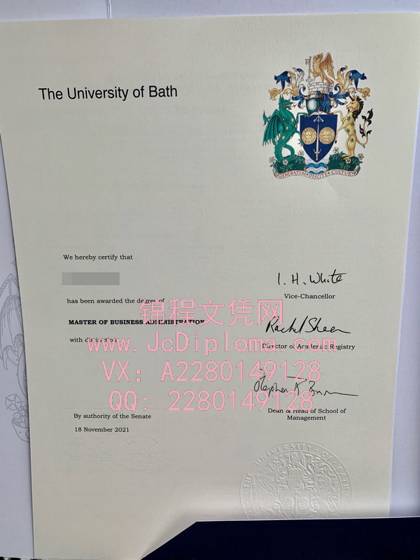 巴斯大学硕士文凭样本|购买巴斯大学毕业证|巴斯大学文凭定制