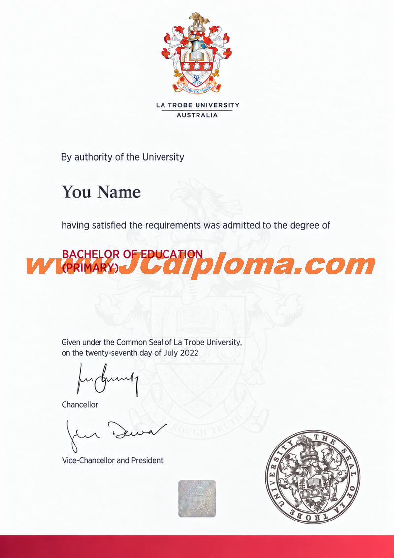 乐卓博大学定制文凭样本La Trobe University