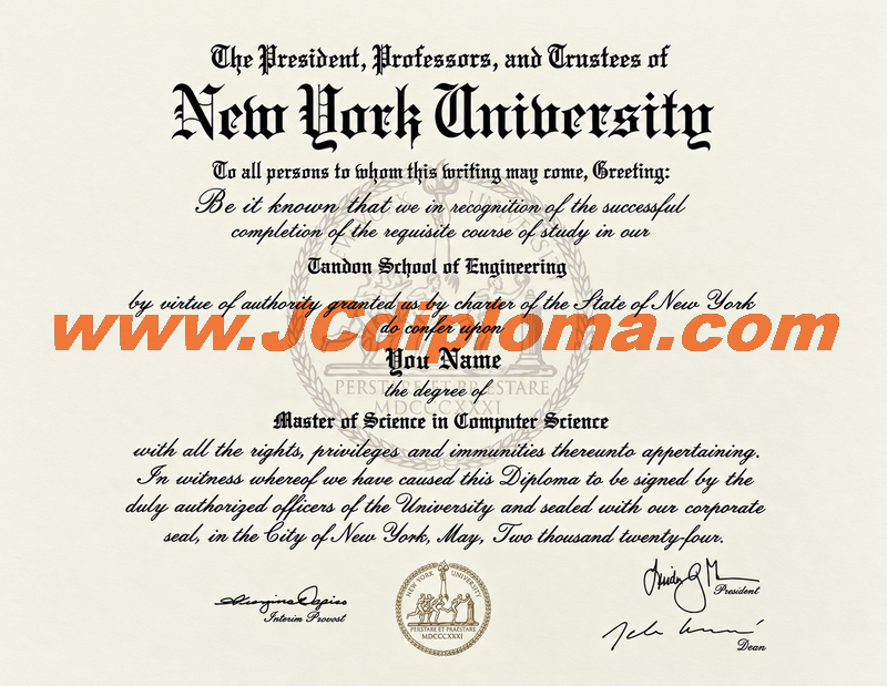 纽约大学定制文凭样本New York University