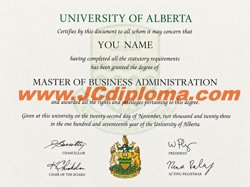 阿尔伯塔大学定制文凭样本University of Alberta
