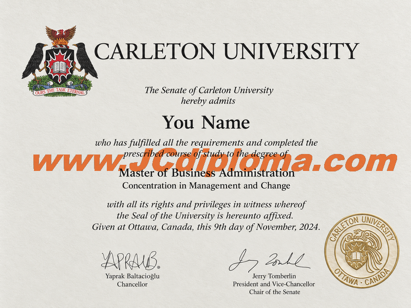 卡尔顿大学定制文凭样本Carleton University