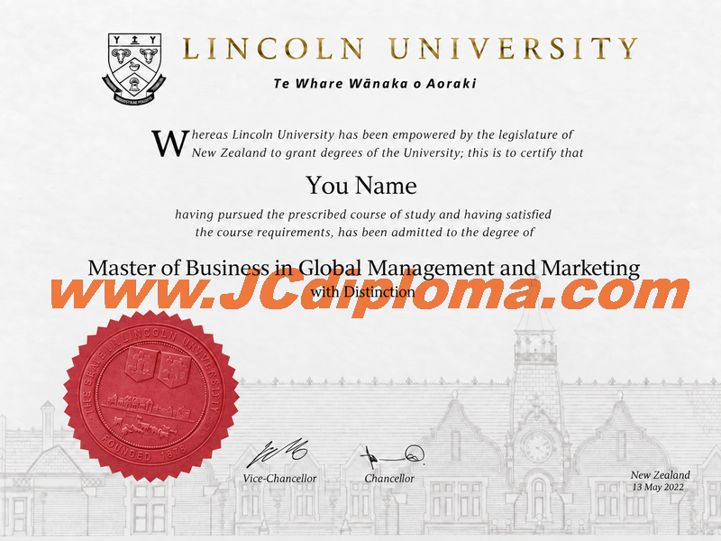 新西兰林肯大学定制文凭样本Lincoln University