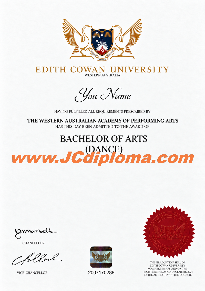 伊迪斯科文大学定制文凭样本Edith Cowan University